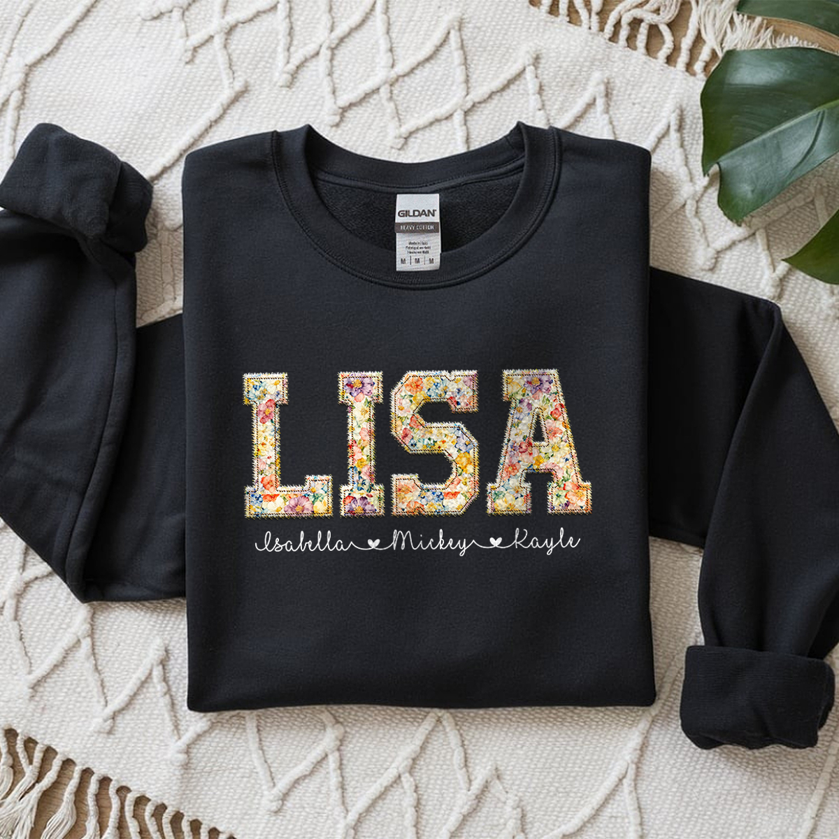 Personalized Mama Shirt With Kids Names Faux Embroidery Effect, Mama Gift For Mothers Day, Custom Mom Gift, Not Real Embroidery